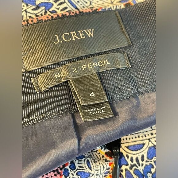 J. Crew Paisley No. 2 Pencil Skirt 4 - Picture 6 of 8